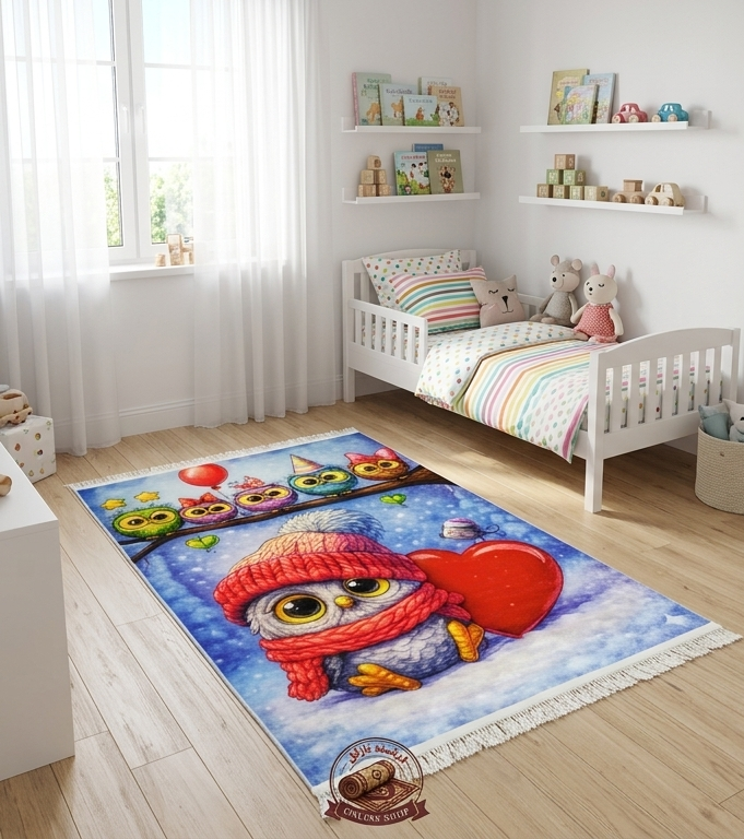 فرشینه کودک جنس مخمل طرح سفارشی استُپ دار( ضد سُر)
