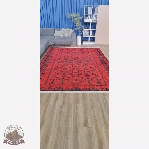 تصویر واقعی محصول خرید فرش قرمز مخمل مدرن استُپ دارu452 (ابعاد سفارشی) تولید میشه