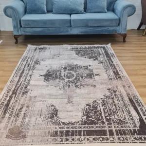 فرشینه مخمل طوسی مدرن ترمز دار (ابعاد دلخواه) h473