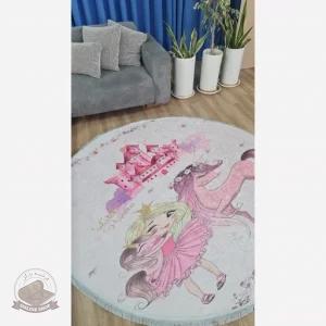 فرشینه مدرن دایره ای رویه مخمل هازان ترک 20250412