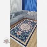 تصویر واقعی محصول فرش مخملی مدرن هازان ترک، نرم و لوکس
