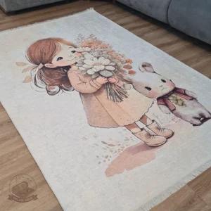 فرشینه کودک جنس مخمل هازان تُرک استُپ دار (ابعاد سفارشی)U295