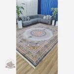 بهترین قیمت فرش طوسی مدرن جنس مخمل هازان تُرک استُپ دار(ابعاد سفارشی) (ضد سُر)
