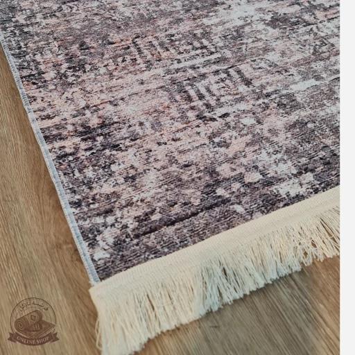 بررسی و مشخصات فرشینه مدرن مخمل استُپ دار (ابعاد دلخواه) تولیدمیشهu191