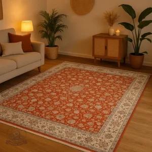 فرشینه مدرن مستطیل رویه مخمل هازان ترک کد 131