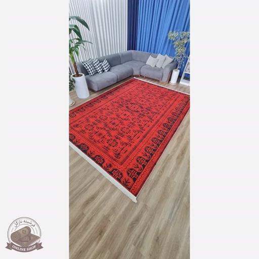 خرید خرید فرش قرمز مخمل مدرن استُپ دارu452 (ابعاد سفارشی) تولید میشه