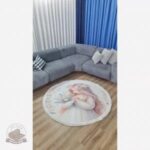 فرشینه مدرن دایره ای استُپ دار (اصلا لیز نمیخوره) رویه مخمل