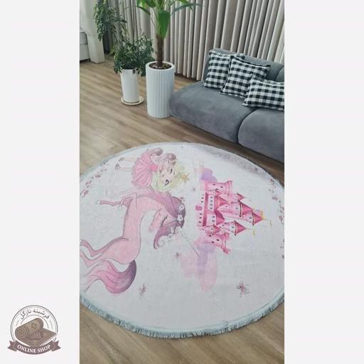 کاربرد فرشینه مدرن دایره ای رویه مخمل هازان ترک 20250412