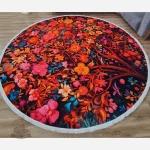 فرشینه مخمل مدرن دایره ای استُپ دار (اصلا لیز نمیخوره) a041