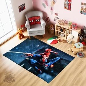 فرشینه مستطیل طرح مرد عنکبوتی رویه مخمل هازان ترک کد 105