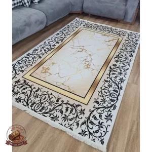 فرش طلایی سفید مخمل تُرک هازان، رفیق جدید خونت که قراره دلتو ببره