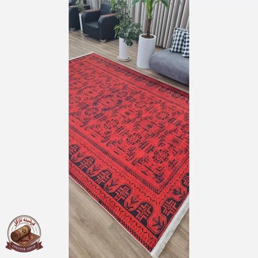 زاویه دید خرید فرش قرمز مخمل مدرن استُپ دارu452 (ابعاد سفارشی) تولید میشه