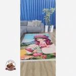 زاویه دید فرش کودک جنس مخمل طرح دخترانه استُپ دار( ضد سُر)