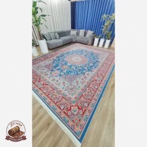 فرشینه مستطیل طرح جدید جنس رویه مخمل هازان ترک کد 20250426