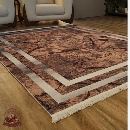 تصویر واقعی محصول فرشینه مدرن مخمل استُپ دار (ابعاد دلخواه) تولیدمیشهh319