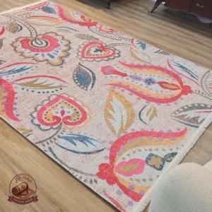 فرشینه فانتزی مخمل تُرک ابعاددلخواه تولید میشهm163 استُپ دار