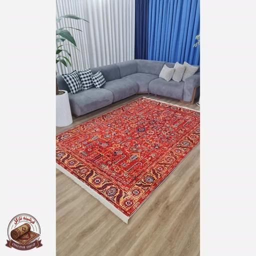 بهترین قیمت فرش سنتی لاکی جنس مخمل استُپ دار ( ضد سُر )