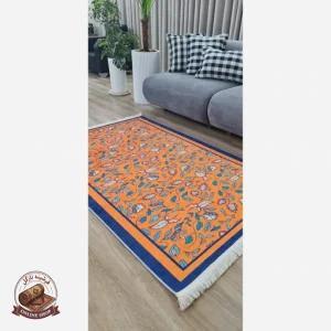فرشینه نارنجی جنس مخمل تُرک ابعاد دلخواه تولید میشه استُپ دار