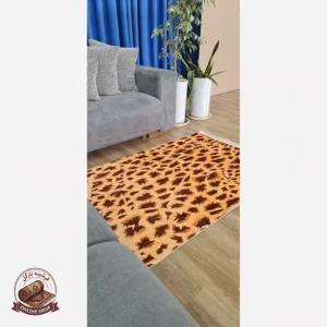 فرش پلنگی مدرن جنس مخمل تُرک زیره استُپ دار (ضد سُر)