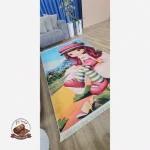 تصویر واقعی محصول فرش کودک جنس مخمل طرح دخترانه استُپ دار( ضد سُر)