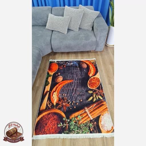 فرشینه مخمل استُپ دار (اصلا لیز نمیخوره) طرح آشپزخانه h082