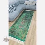 فرشینه مخمل سبز لاکی استُپ دار (ابعاد سفارشی)