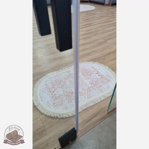 بستهبندی فرشینه مُدرن کِرم مخمل استُپ دار (ابعاد دلخواه) تولیدمیشهm196