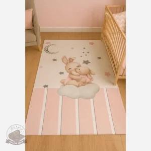 فرشینه دُخترانه جنس مخمل هازان تُرک استُپ دار (ابعاد سفارشی)