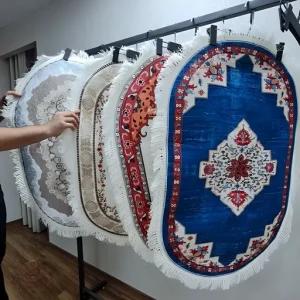 فرشینه پادری بیضی مخمل جذاب استُپ دار (اصلا سُر نمیخورن)