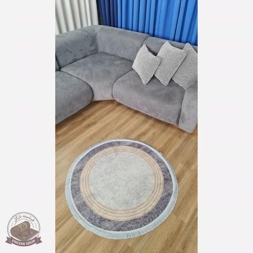 بهترین قیمت فرش مدرن دایره ای با رویه مخمل هازانd103