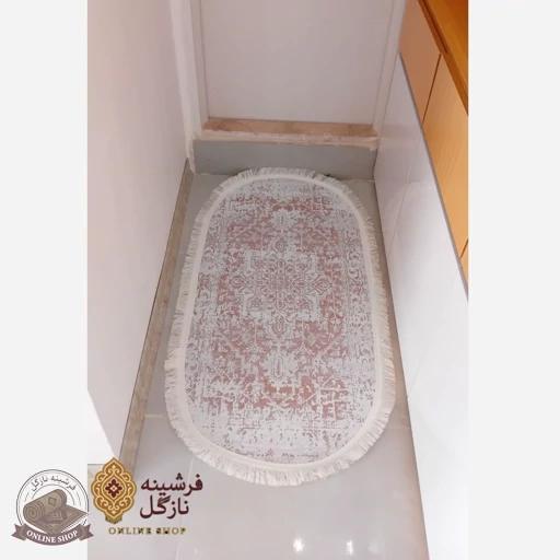 فرشینه مُدرن کِرم مخمل استُپ دار (ابعاد دلخواه) تولیدمیشهm196 - تصویر 13