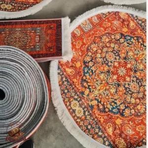 فرشینه مدرن جنس مخمل دایره ای استُپ دار (سفارشی) u111