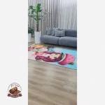 جزئیات فرش کودک جنس مخمل طرح دخترانه استُپ دار( ضد سُر)