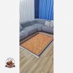 بررسی و مشخصات فرشینه نارنجی جنس مخمل تُرک ابعاد دلخواه تولید میشه استُپ دار