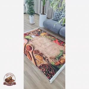 فرشینه اشپزخانه مخمل هازان تُرک استُپ دار ضدلغزش درابعاد دلخواه