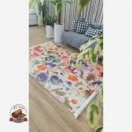 تصویر واقعی محصول فرشینه مدرن استُپ دار (اصلا لیز نمیخوره)رویه مخمل هازان ترک