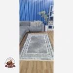 بررسی و مشخصات فرشینه خاکستری مدرن جنس مخمل تُرک تولید ابعاد دلخواه استُپ دار