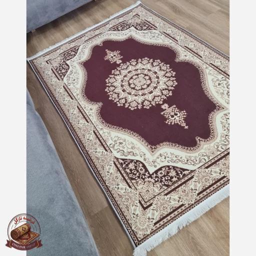 فرشینه مستطیل مدرن طرح جدید رویه مخمل هازان ترک