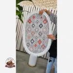 فرشینه پادری بیضی مخمل استُپ دار (اصلا لیز نمیخورن)