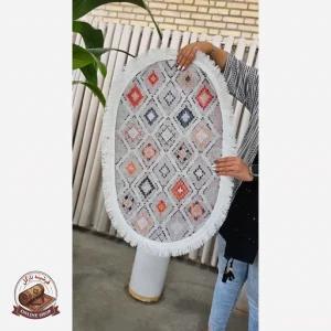 فرشینه پادری بیضی مخمل استُپ دار (اصلا لیز نمیخورن)