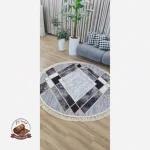فرشینه مدرن جنس مخمل دایره ای استُپ دار (اصلا لیز نمیخوره)