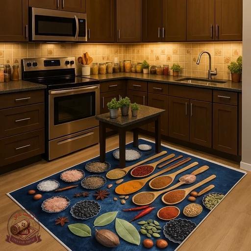 فرشینه اشپزخانه جنس رویه مخمل هازان ترک زیره استُپ دار ( ضد سُر )