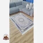 جزئیات فرشینه طوسی مدرن جنس مخمل هازان تُرک استُپ دار(ابعاد سفارشی)ضد سُر