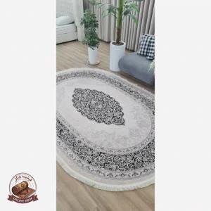 فرشینه بیضی مخمل استُپ دار (ابعاد سفارشی) b51