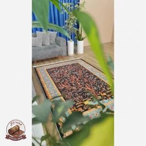 فرشینه مدرن مخمل استُپ دار (اصلا لیز نمیخوره)