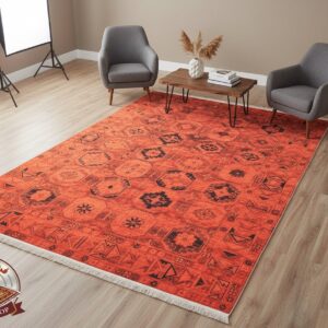 Image of a beautiful, modern silk carpet