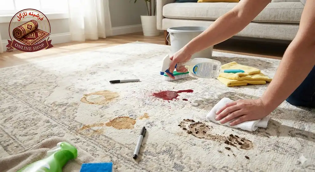 بهترین روش تمیز کردن فرشینه روشن، فرشینه نازگل