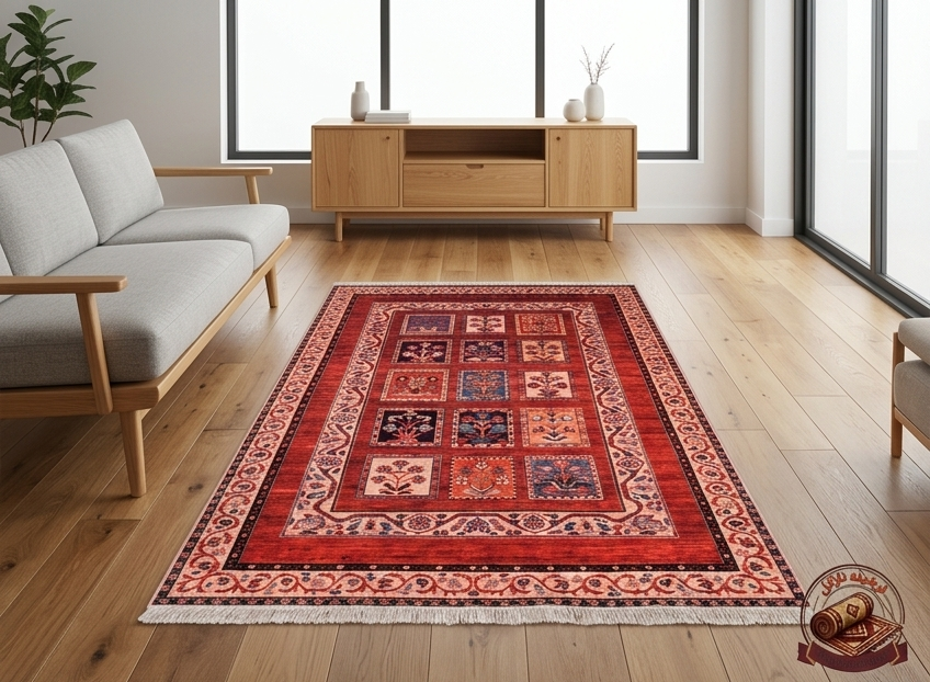 فرشینه سنتی | رویه مخمل هازان ترک نرررم و صاف | زیره استپ دار (اصلا لیز نمیخوره) A092 - تصویر 2