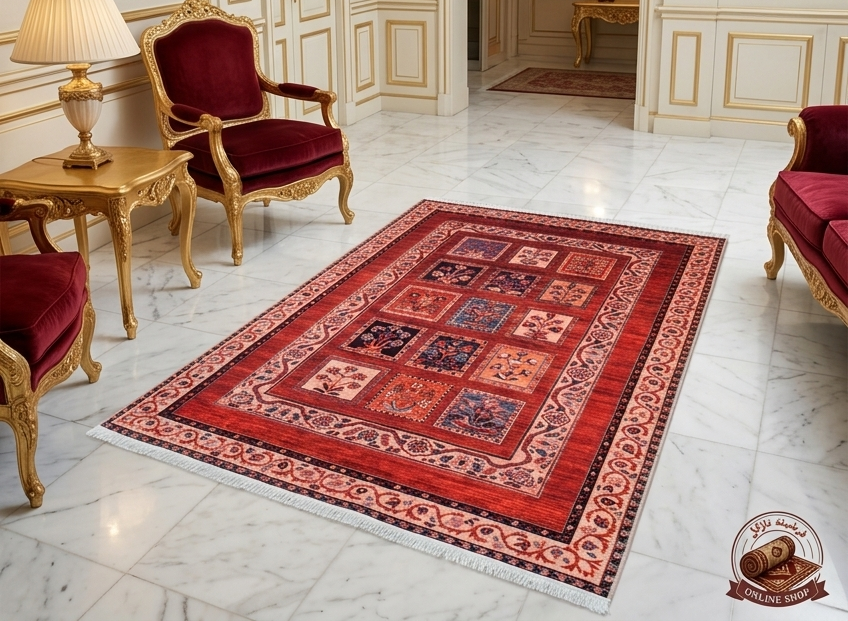 فرشینه سنتی | رویه مخمل هازان ترک نرررم و صاف | زیره استپ دار (اصلا لیز نمیخوره) A092 - تصویر 3