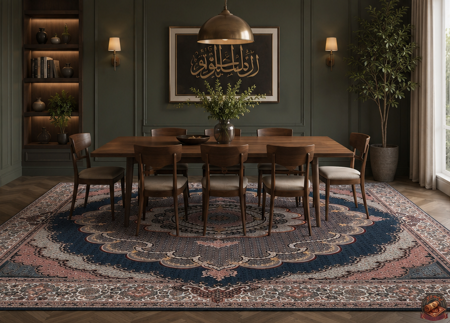فرشینه چاپی طرح سفارشی ضد لغزش رویه مخمل هازان ترک - تصویر 2